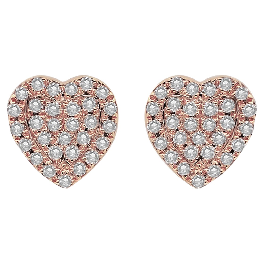14K Two Tone Diamond Earrings For Sale at 1stDibs