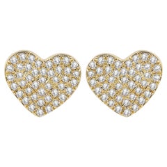 14K Yellow Gold Diamond Earrings