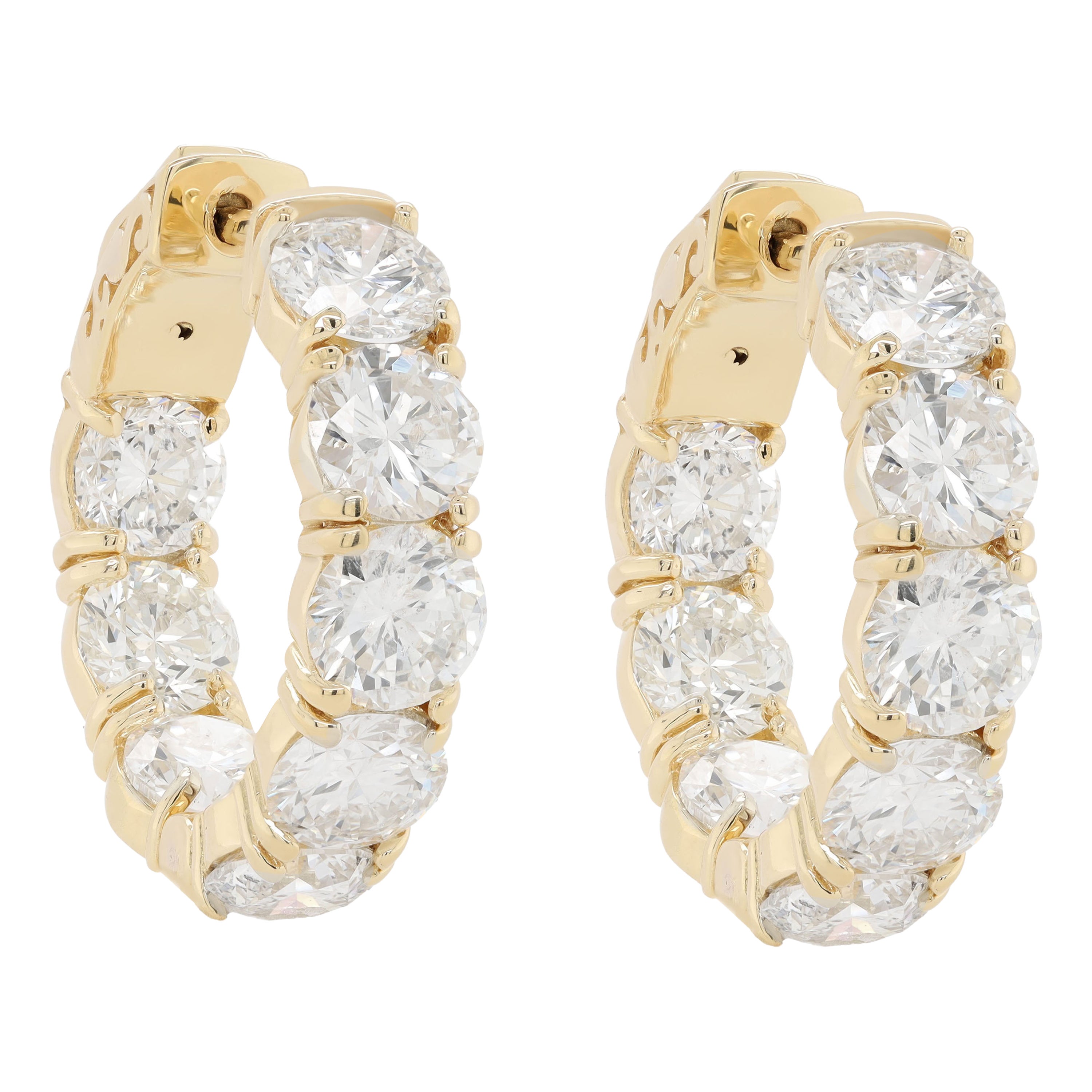 18K Yellow Gold Diamond Earrings