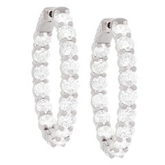 18K White Gold Diamond Earrings