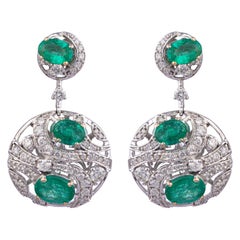 Diamond Emerald gold Earring