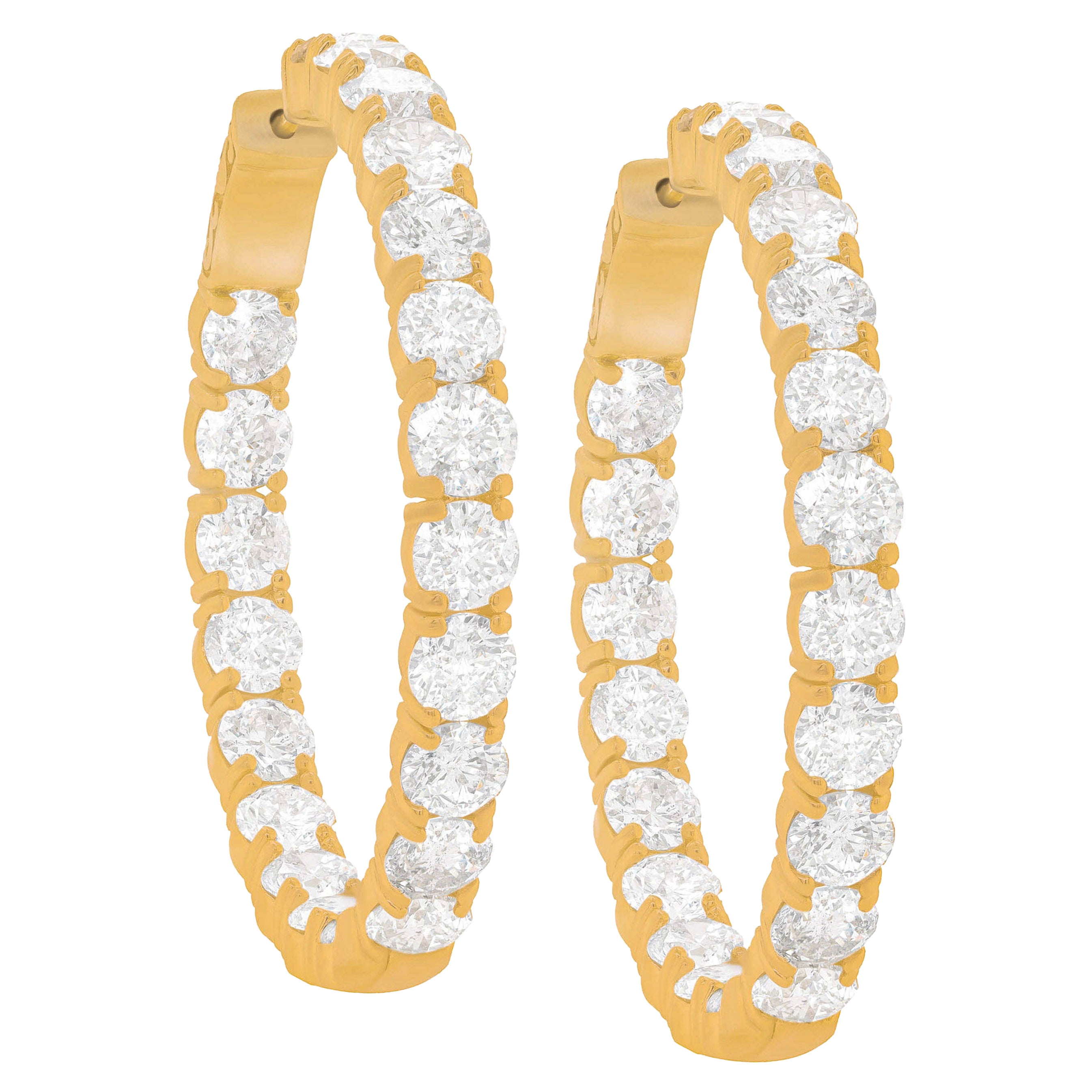 18 Karat Gelbgold Diamant-Ohrringe