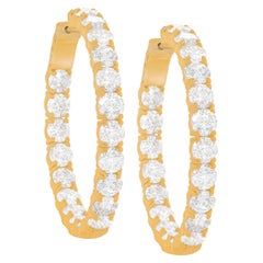 Pendientes de diamantes de oro amarillo de 18 quilates
