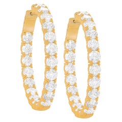 Boucles d'oreilles en or jaune 18 carats et diamants