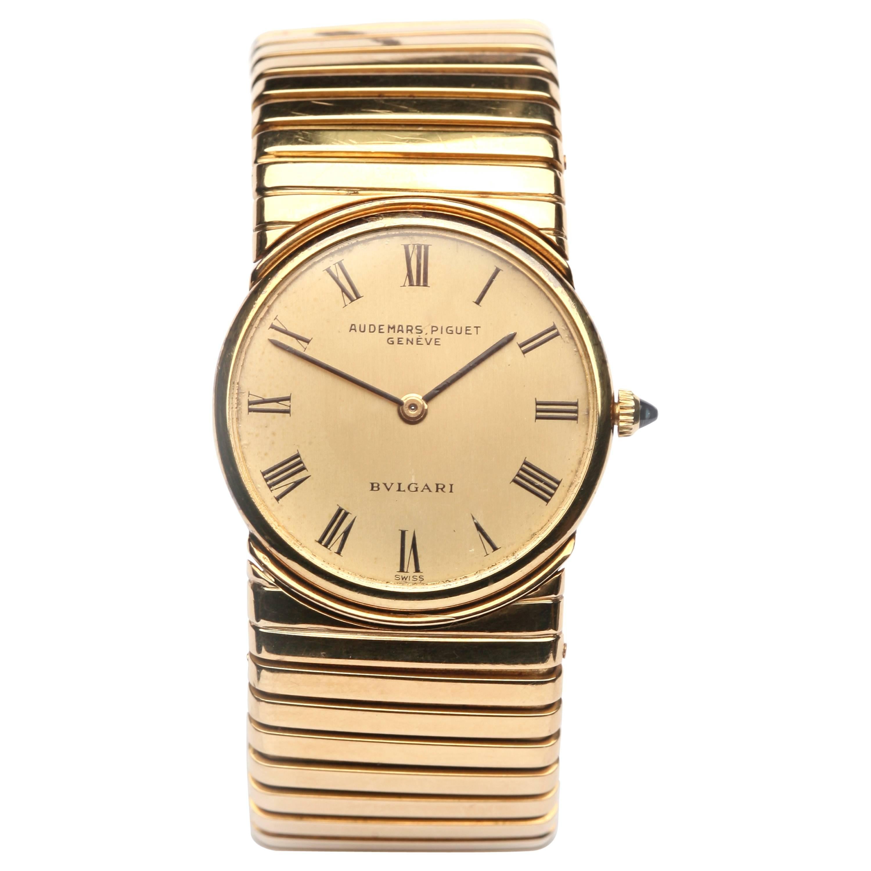 Bulgari Audemars Piguet Yellow Gold Tubogas Wristwatch