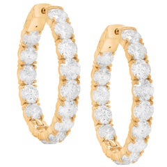 Boucles d'oreilles en or jaune 18 carats et diamants