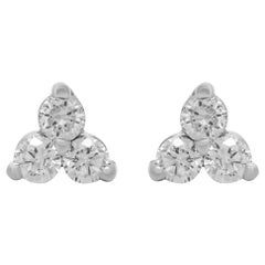 Pendientes de diamantes de oro blanco de 14 quilates