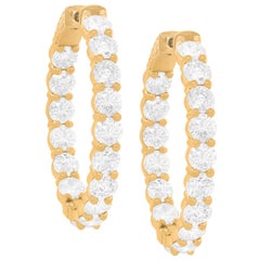 Boucles d'oreilles en or jaune 18 carats et diamants