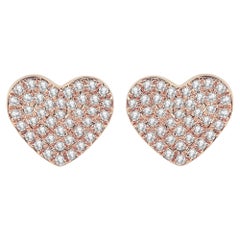 14K Rose Gold Diamond Earrings