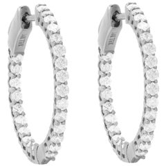 14K White Gold Diamond Earrings