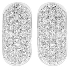 14K White Gold Diamond Earrings