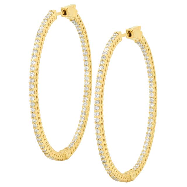 Diamond, Pearl and Antique Hoop Earrings - 6,869 For Sale at 1stDibs ...
