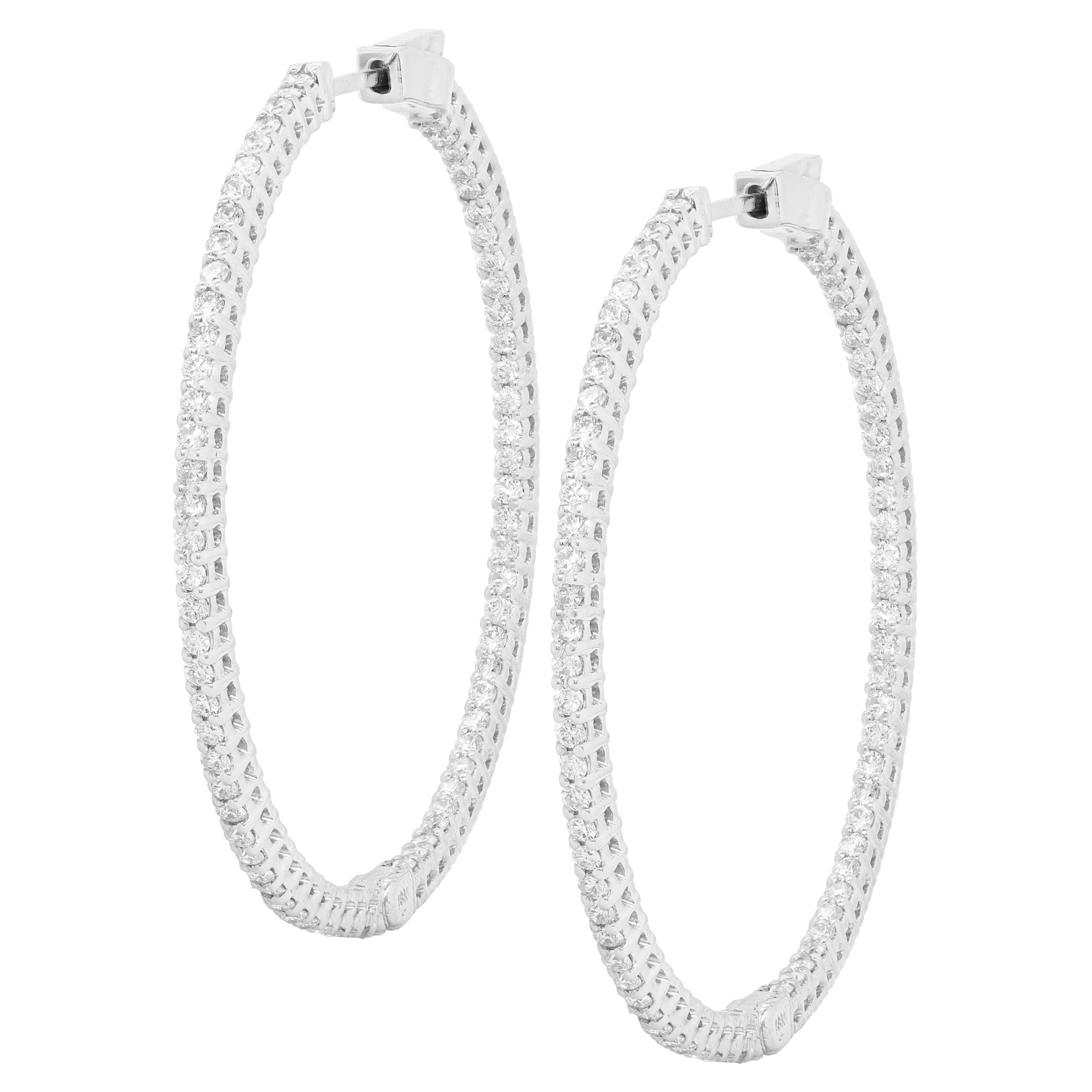 14K Gelbgold Form Diamant-Ohrringe