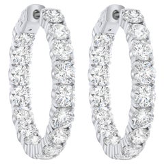 11.80 Carat White Gold Diamond Earrings