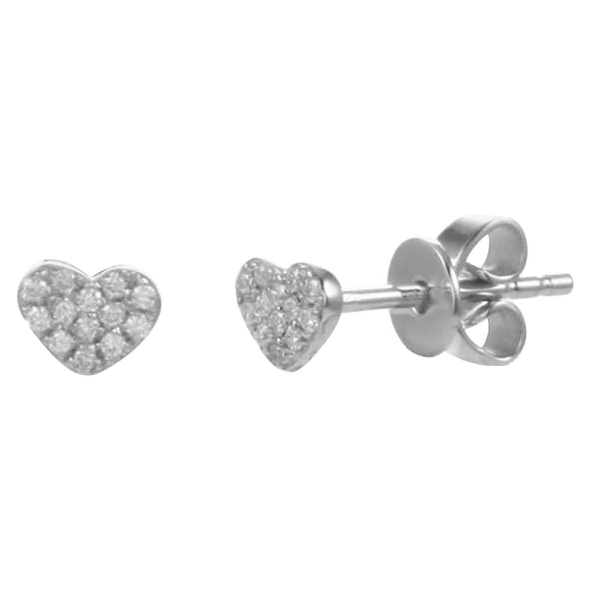14K White Gold Diamond Earrings For Sale at 1stDibs
