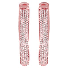 14K Rose Gold Diamond Earrings