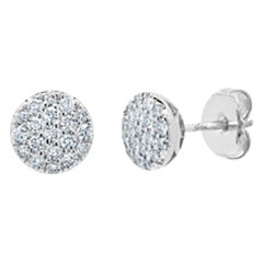 14K White Gold Diamond Earrings