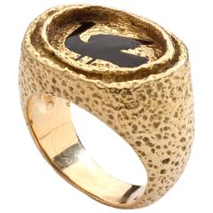 1960s Georges Braque Enamel Gold Ring