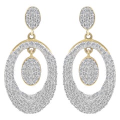 14K Yellow Gold Diamond Earrings
