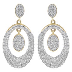 14K Yellow Gold Diamond Earrings