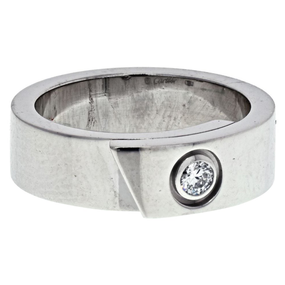 Cartier 18K White Gold Diamond Anniversary Band Ring