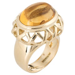 Tiffany & Co. Bague Paloma Picasso vintage en or jaune 18 carats et citrine fine