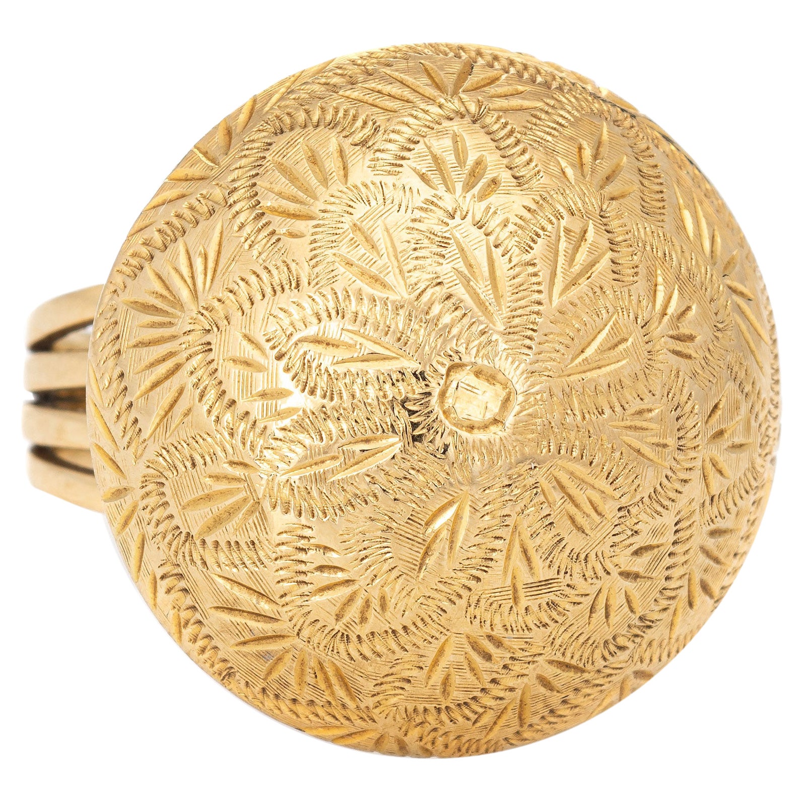 1970s Turquoise Gold Dome Ring at 1stDibs