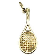 14 Karat Yellow Gold Tennis Racket Charm