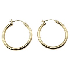 14 Karat Yellow Gold Hoop Earrings