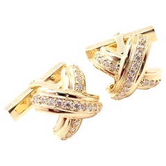 Tiffany & Co. Diamond Signature X Yellow Gold Cufflinks