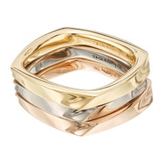 Tiffany & Frank Gehry Tri-Color Gold Torque Ring Set