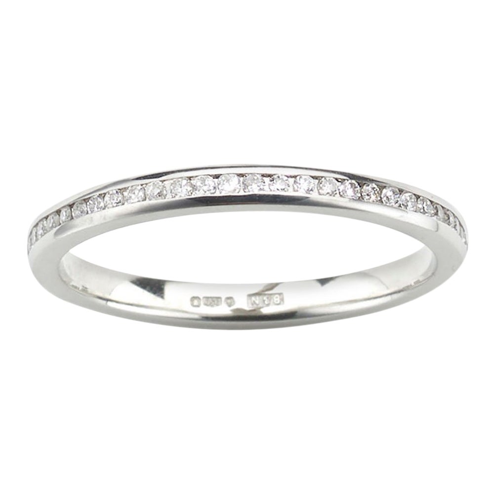 Diamond Platinum Eternity Ring, 0.26 Carats For Sale