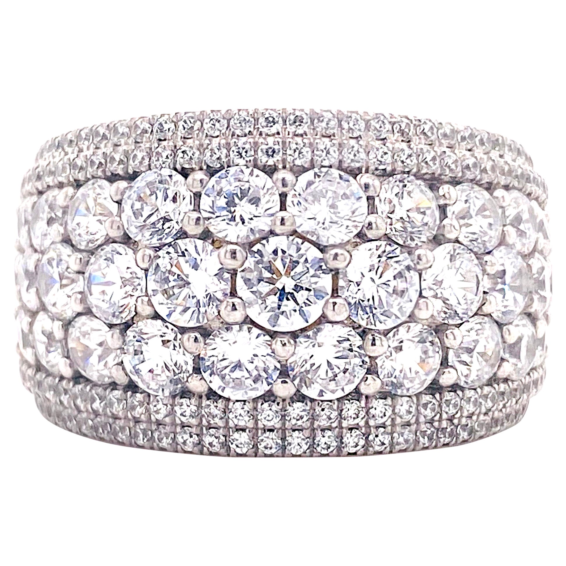Im Angebot: Diamant- Anniversary-Ring, maßgefertigter breiter Ehering – Lieferzeit 3–4 Wochen ()