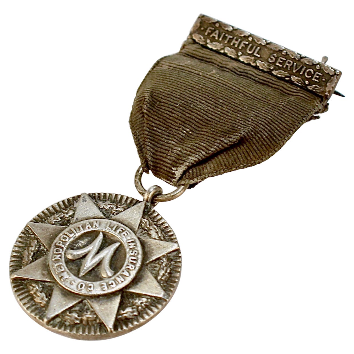 Tiffany & Co. Sterling Silver Metropolitan Life Insurance Service Medal For Sale