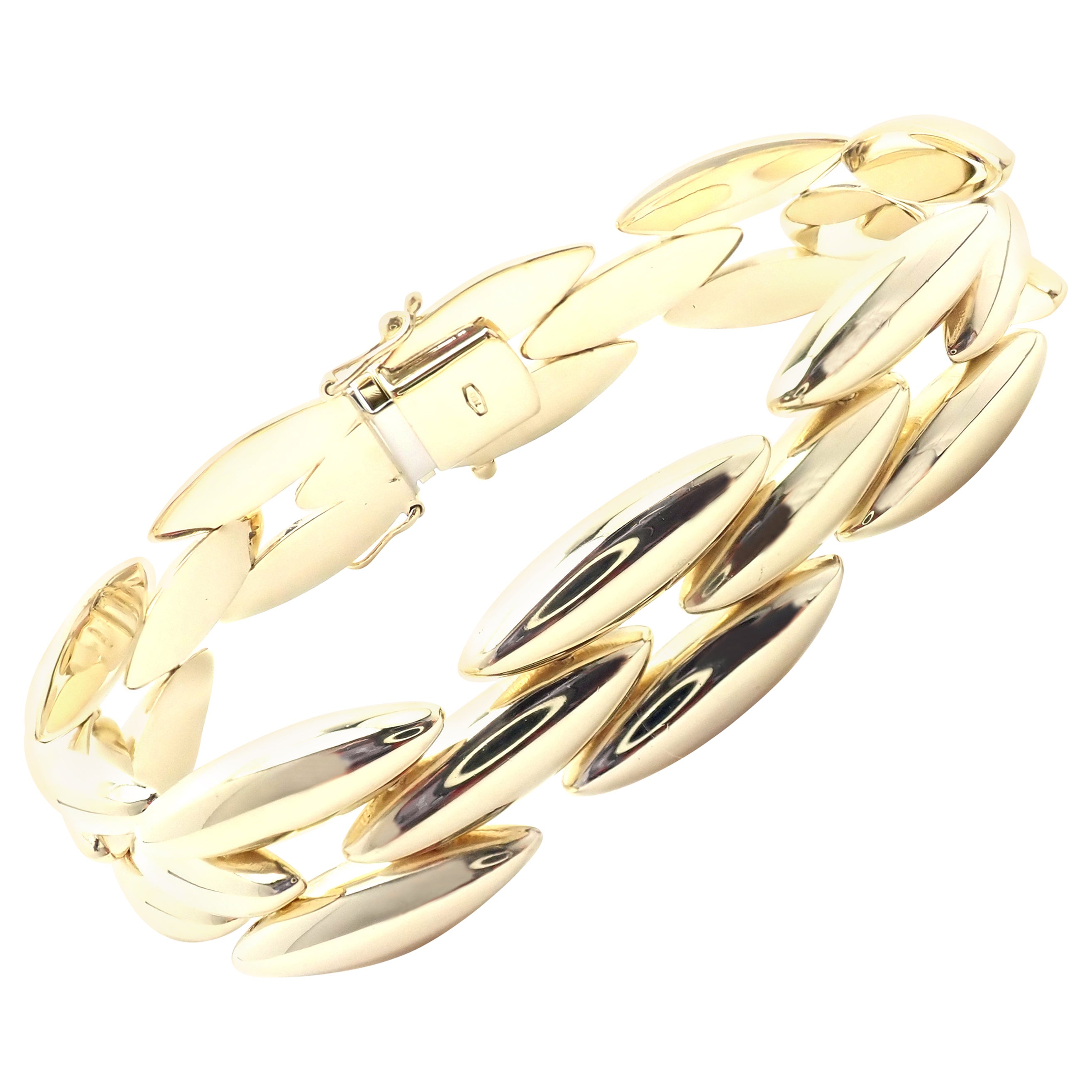 Cartier Three-Row Gentiane Rice Link Yellow Gold Bracelet