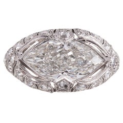 Platinum 3.01ct “East-to-West” Marquis Diamond Ring