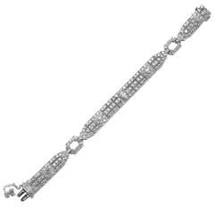 Raymond Yard Art Deco Diamond Platinum Bracelet 3