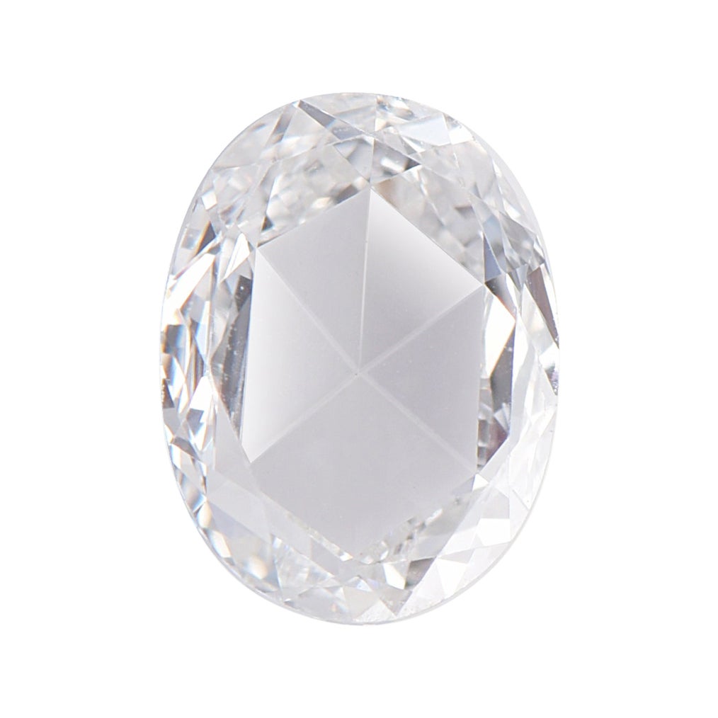 Harakh 0,85 Karat F Farbe, VS Reinheit Rose Cut Oval Solitär Diamant