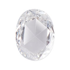 Harakh 0.85 Carat F Color, VS Clarity Rose Cut Oval Solitaire Diamond