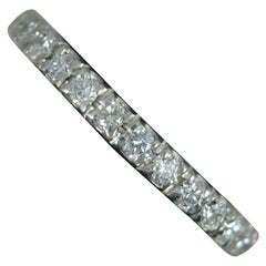 Quality Platinum and 0.50ct Diamond 3/4 Eternity Stack Band Ring