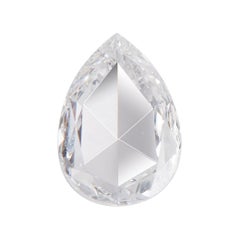 Harakh 0.82 Carat F Color, VS1 Clarity Rose Cut Pear Solitaire Diamond