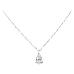 Tiffany & Co. Platinum Diamond Pendant 1.28ct I/VVS2