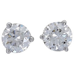 14K White Gold Diamond Studs