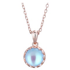 Moonstone Necklaces Rose Gold Plated and Sterling Silver