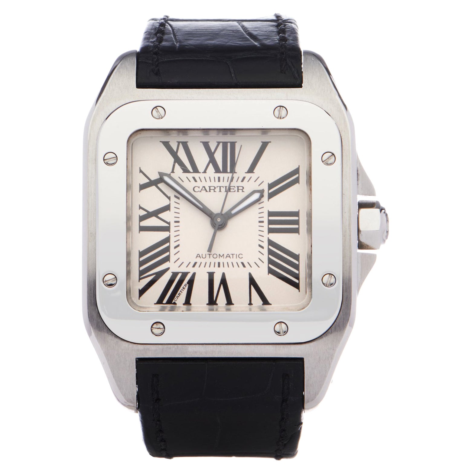 Cartier Santos 0 W20106X8 or 2878 Unisex Stainless Steel 0 Watch For Sale