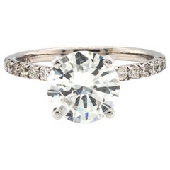 14 Karat White Gold 2.00ct Round Diamond Engagement Ring