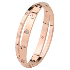 Cartier Limited Edition Rose Gold Diamond Love Bracelet