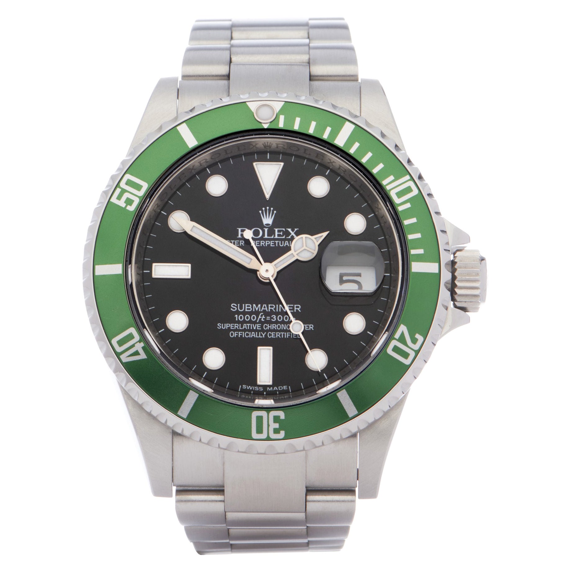 Rolex Submariner 0 16610LV Men Stainless Steel 0 Watch For Sale