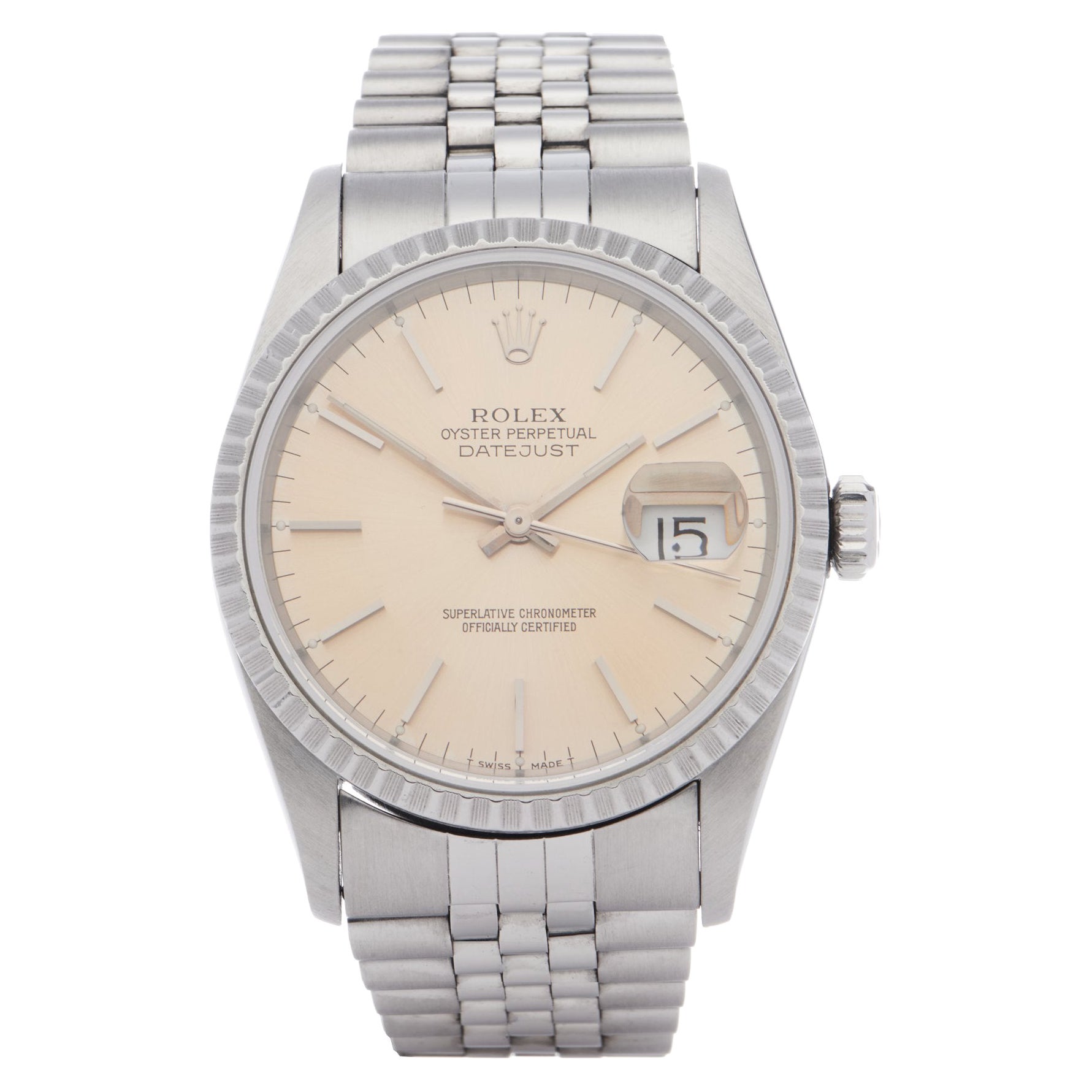Rolex Datejust 36 16220 Men White Gold & Stainless Steel 0 Watch For Sale