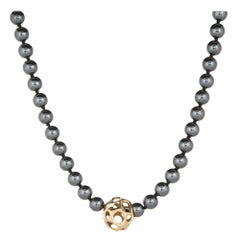 Tiffany & Co Collier d'hématite Vintage Strand or jaune 18k